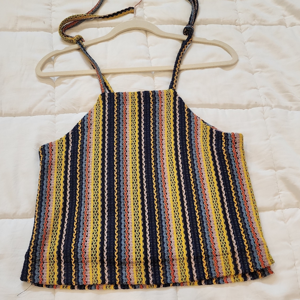 Madewell Multicolor Crochet Stripe Tank Top
